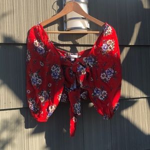 Yumi Kim sexy tie-front blouse for hot girls